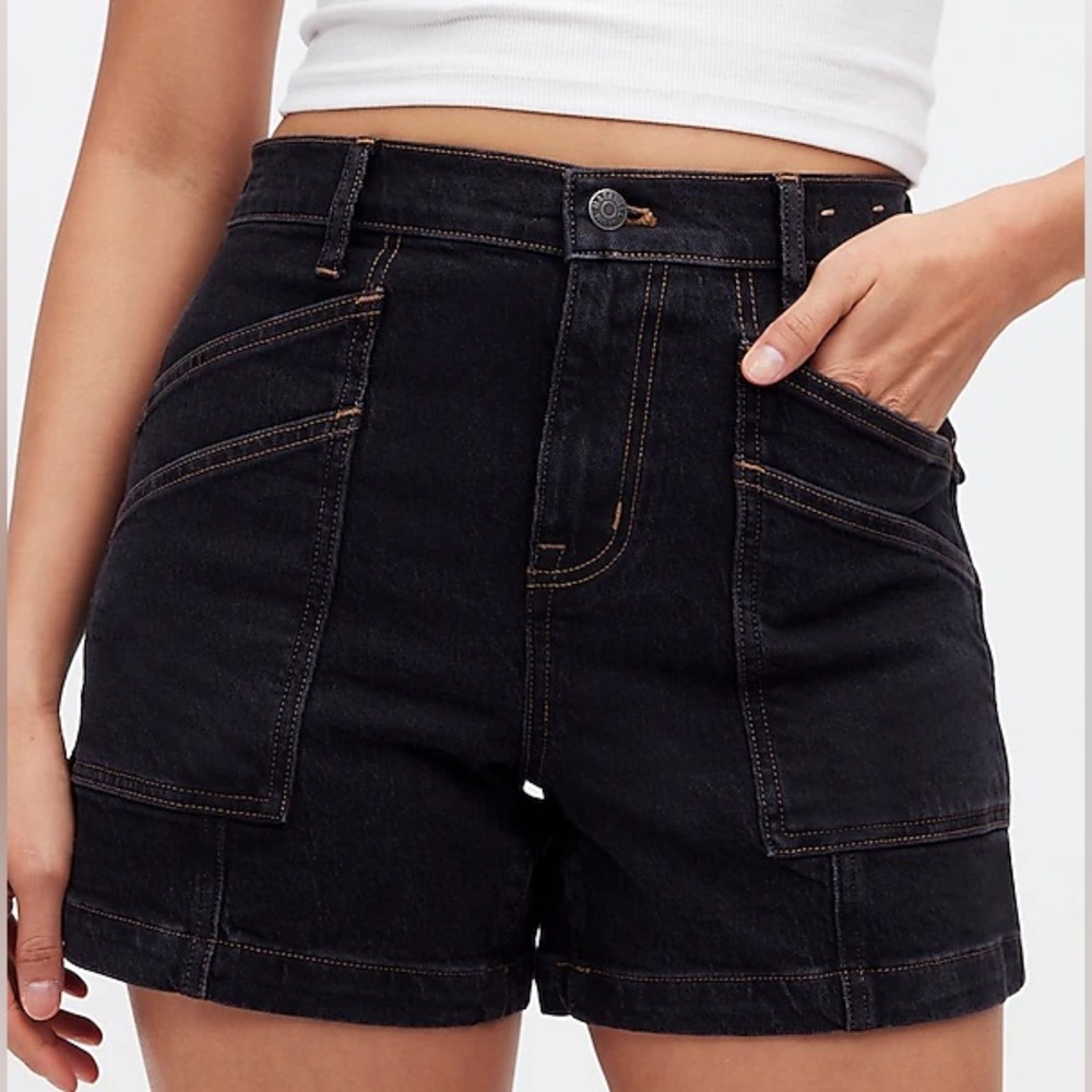 NWT Madewell The Perfect Vintage Mid-Length Cargo Jean Short Size 28